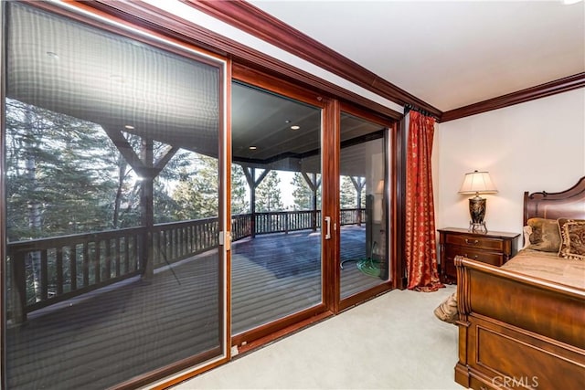 293 Fairway Dr, Lake Arrowhead, CA 92352 - interior space featuring access to exterior and crown molding