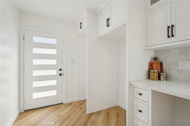 interior space featuring light wood finished floors