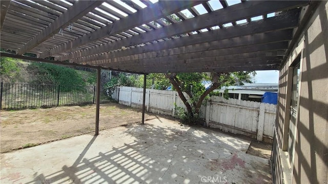 view of patio featuring a fenced backyard