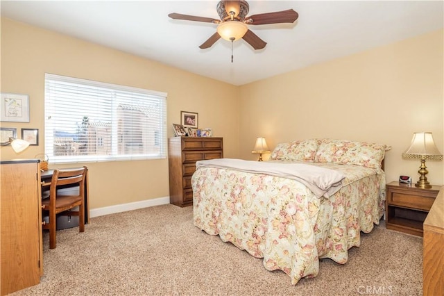 25214 Steinbeck Ave Unit G, Stevenson Ranch, CA 91381 - bedroom featuring a ceiling fan, carpet floors, and baseboards