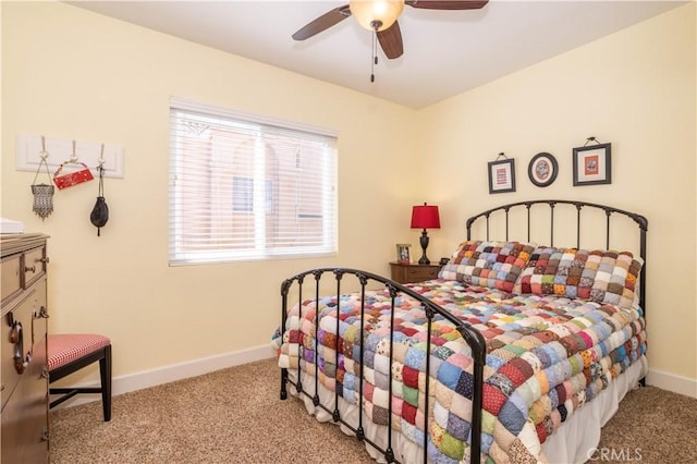 25214 Steinbeck Ave Unit G, Stevenson Ranch, CA 91381 - bedroom with carpet, ceiling fan, and baseboards