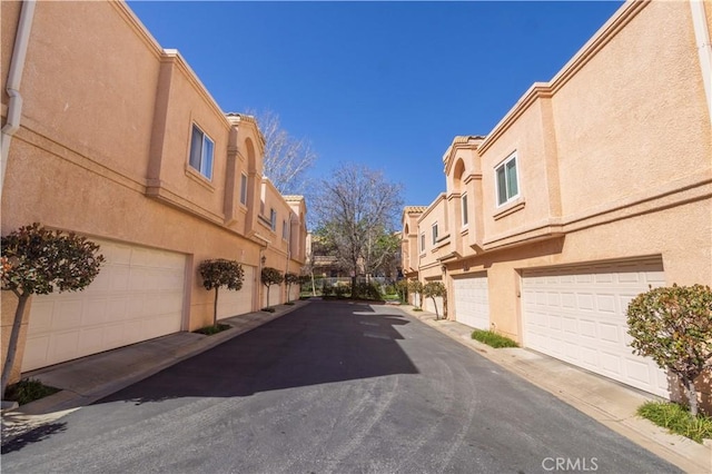 view of road with a residential view