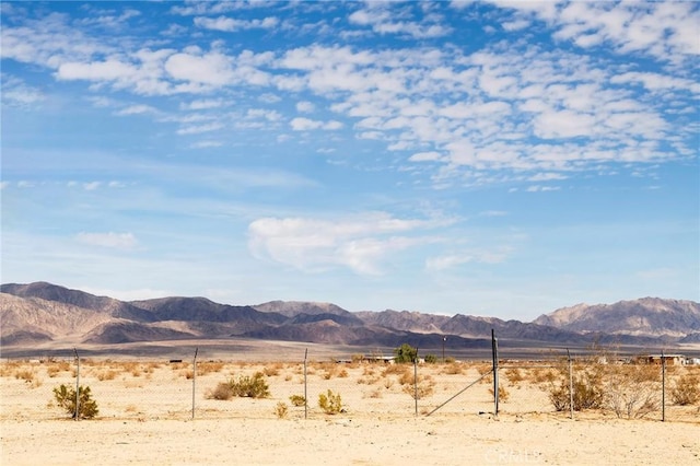 view of mountain feature with a desert view