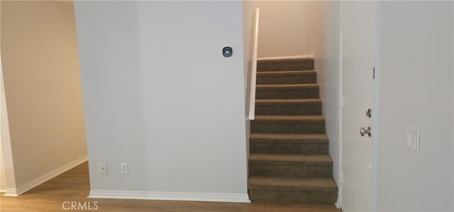 5440 Baltimore Dr Unit 144, La Mesa, CA 91942 - stairway featuring wood finished floors and baseboards