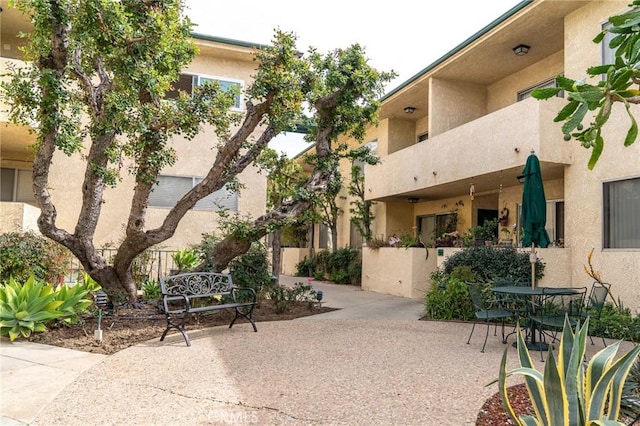 view of community featuring a patio