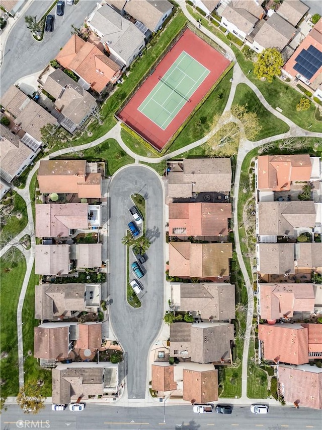 bird's eye view with a residential view