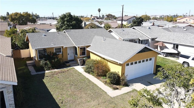 bird's eye view with a residential view