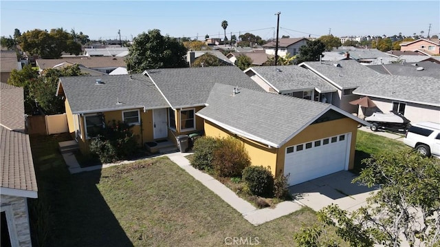 bird's eye view featuring a residential view