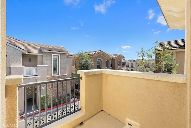 balcony with a residential view