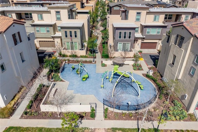 birds eye view of property featuring a residential view