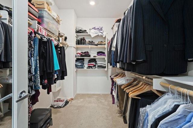 spacious closet with carpet floors