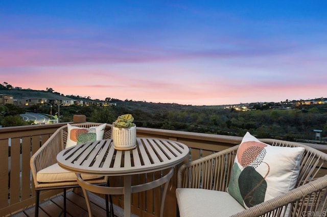 balcony with outdoor dining area