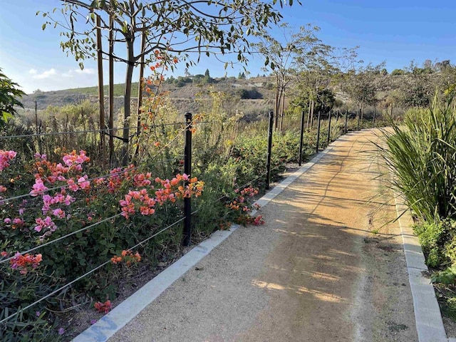 view of home's community with fence