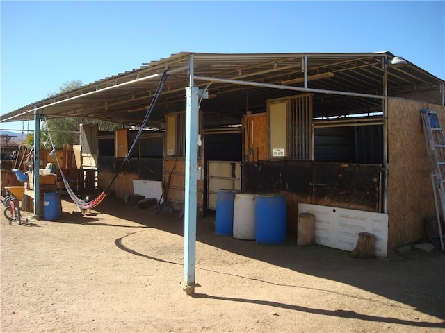 view of horse barn