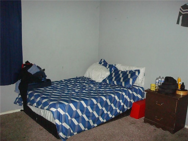 bedroom featuring carpet