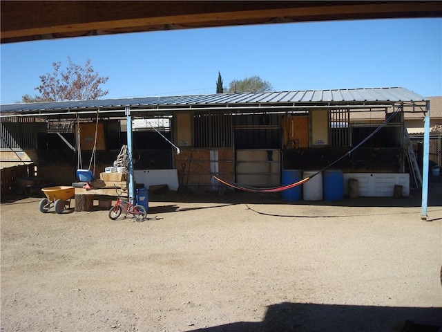 view of horse barn