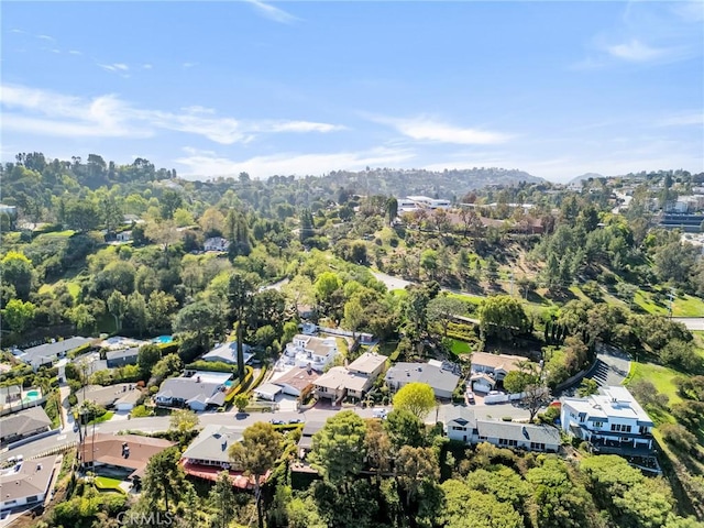 aerial view with a residential view