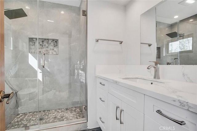 15470 Longbow, Sherman Oaks, CA 91403 - bathroom with a shower stall and vanity