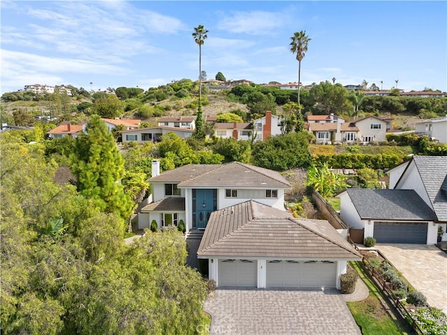 aerial view featuring a residential view