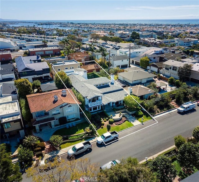 aerial view with a residential view