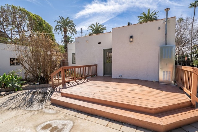 wooden deck with fence