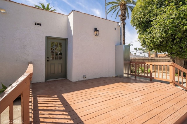 wooden deck with fence