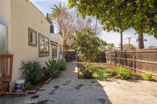 view of patio with a fenced backyard