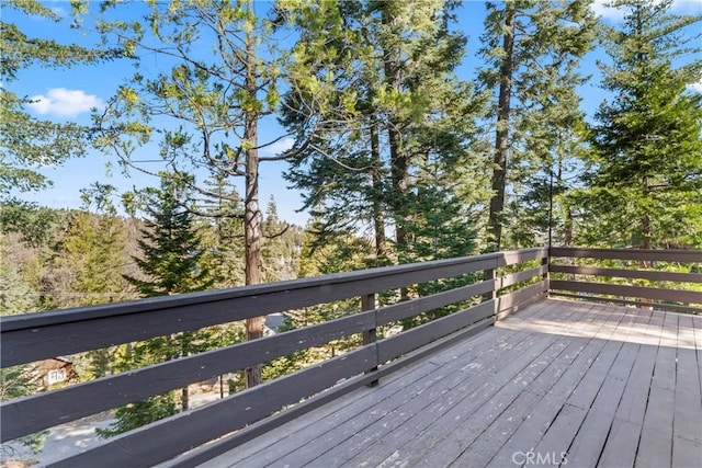 612 Rose Ln, Twin Peaks, CA 92391 - view of wooden deck