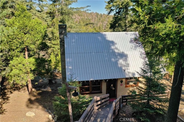612 Rose Ln, Twin Peaks, CA 92391 - aerial view of property and surrounding area featuring a forest