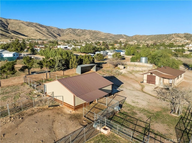 aerial view featuring a mountain view