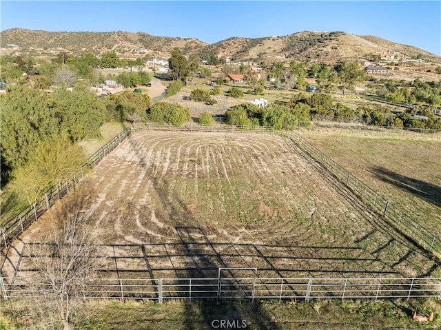 property view of mountains with a rural view