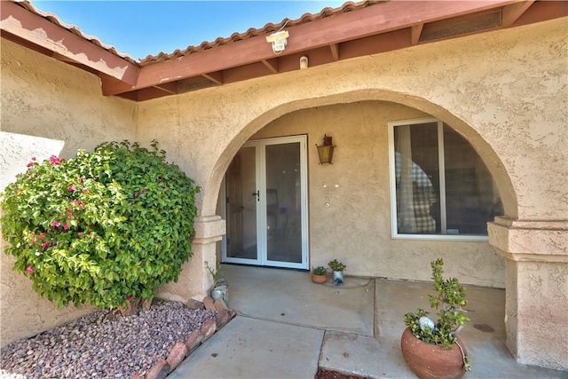 25602 Malaga Rd, Menifee, CA 92585 - entrance to property featuring stucco siding