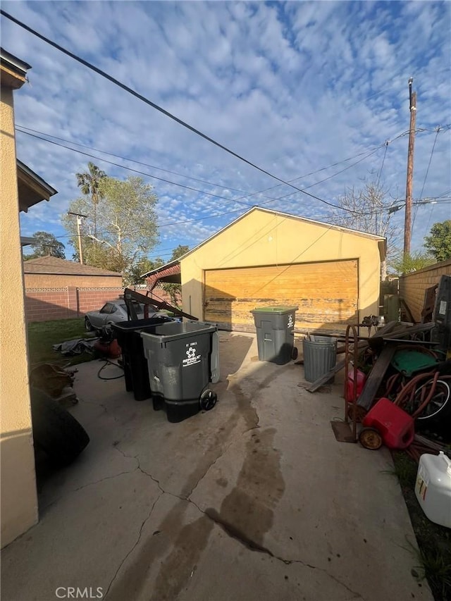 exterior space featuring fence