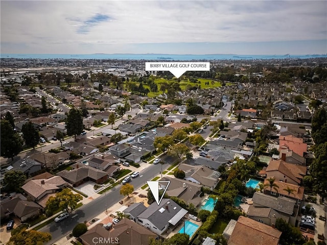 birds eye view of property featuring a residential view