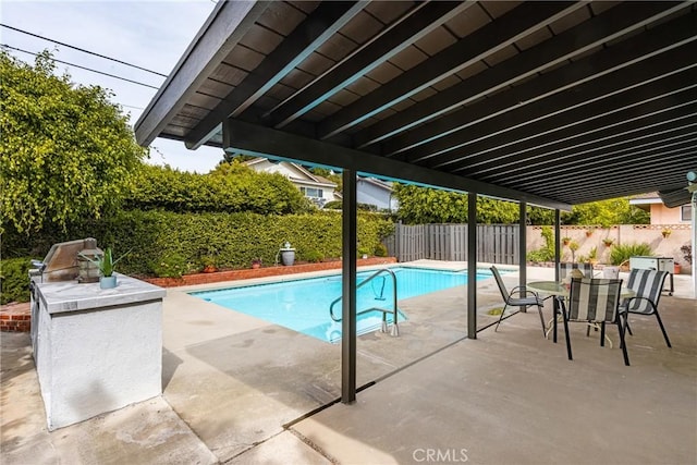 6239 E 6th St, Long Beach, CA 90803 - view of swimming pool featuring a patio area and a fenced backyard