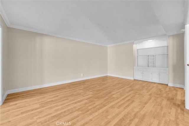 22517 Lazy Meadow Dr, Diamond Bar, CA 91765 - empty room featuring light wood-style floors, baseboards, and ornamental molding