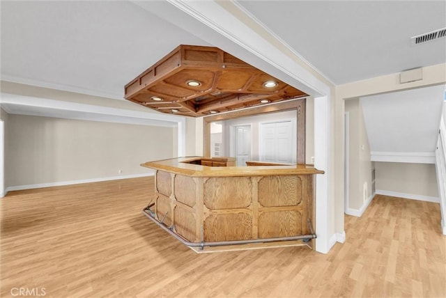 22517 Lazy Meadow Dr, Diamond Bar, CA 91765 - bar with wood finished floors, baseboards, and crown molding
