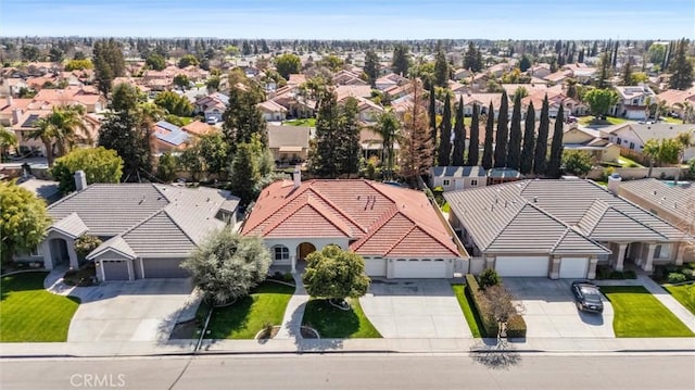 aerial view featuring a residential view