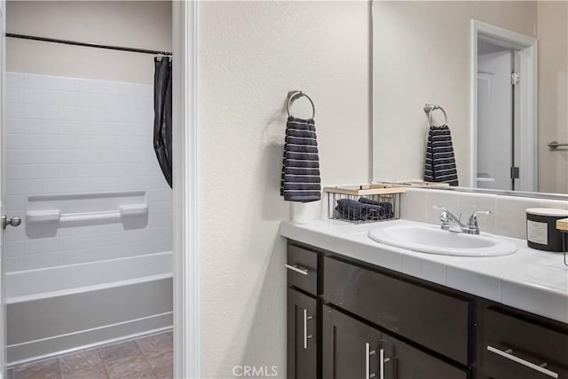 4907 Durant Way, Merced, CA 95348 - full bathroom featuring vanity and shower / bathtub combination with curtain