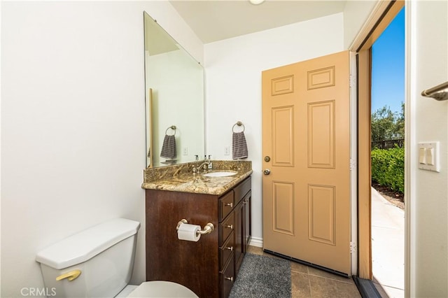 half bath with toilet and vanity