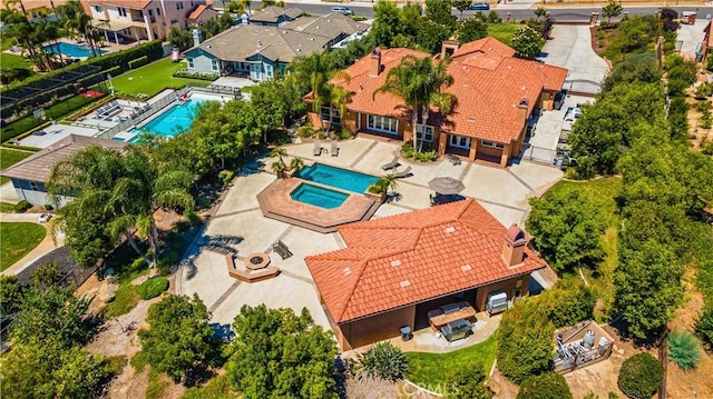 drone / aerial view featuring a residential view