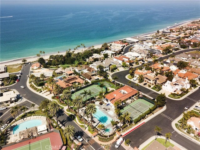 3824 Vista Blanca, San Clemente, CA 92672 - aerial overview of property's location with waterfront with a beach, a pool, and nearby suburban area