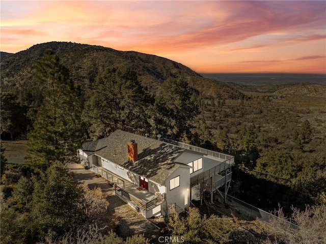 mountain view with a forest view