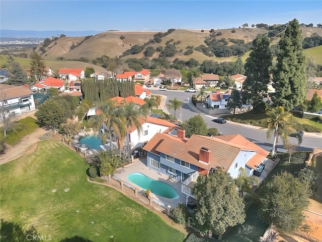 aerial view featuring a residential view