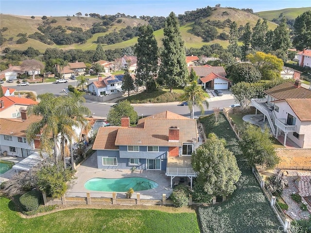 bird's eye view featuring a residential view