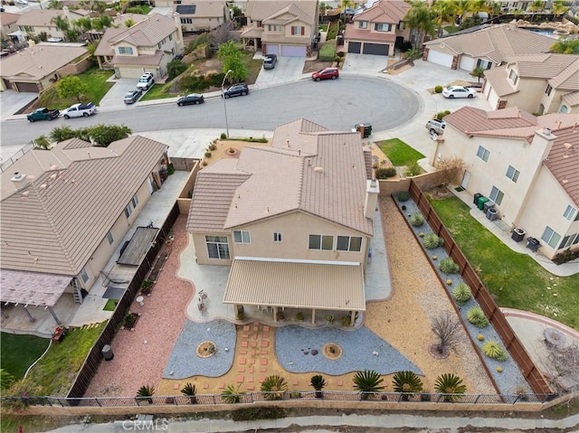 bird's eye view with a residential view