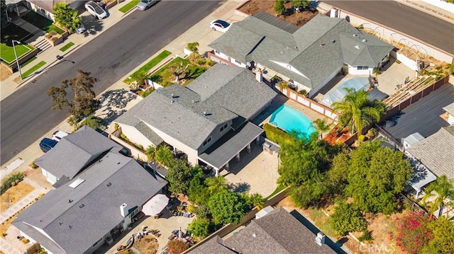 bird's eye view with a residential view