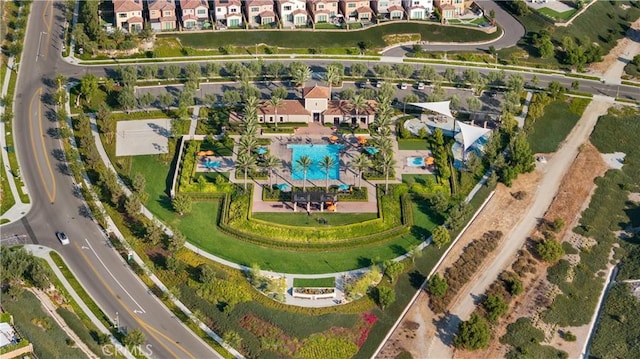 aerial view featuring a residential view