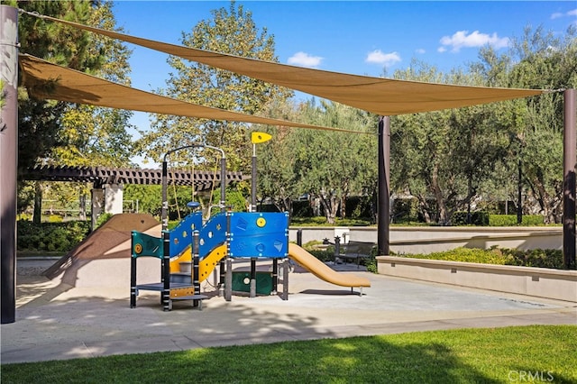 view of community jungle gym