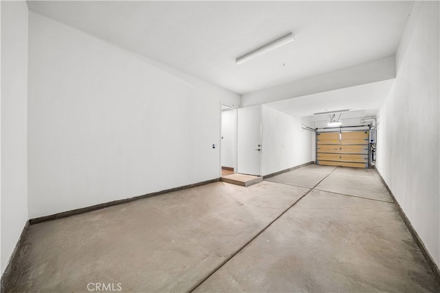 garage with baseboards